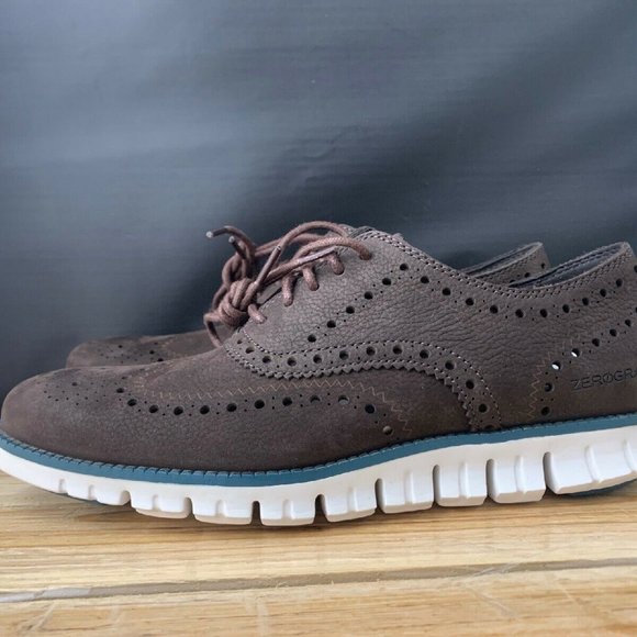 Cole Haan Zerogrand Wingtip Oxford Dark Brown SZ 8 - Picture 2 of 6